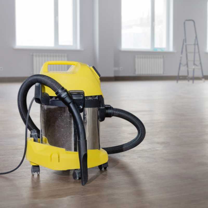 Yellow hoover on office floor